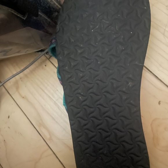 Womens Teal Tevas Sandals - Picture 2 of 2